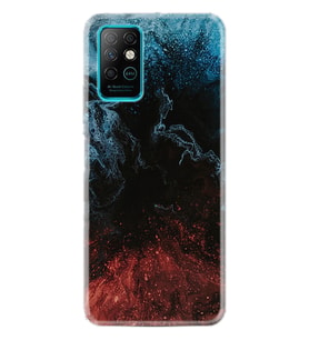 Infınıx Note 8 Kılıf Desenli Silikon Kılıf Red Blue Black Abstact 1386