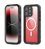 iPhone 15 Plus Uyumlu Kılıf Case, 360 Derece Koruyucu 2metre Su Geçirmez Kapak Waterproof Cover (Siyah)