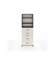 Arges Dolap 3 Raflı 5 Çekmeceli 88x30x243 Antrasit-Aytaşı