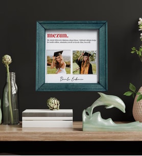 Kişiye Özel Fotoğraflı Mezun Doğal Ahşap Fotoğraf Çerçevesi - CRCV1002