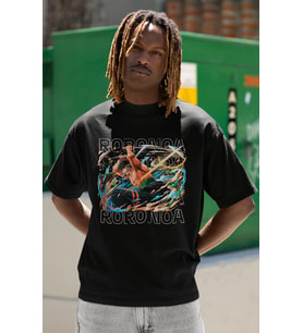 Tasarım Roronoa Zoro Baskılı Unisex Oversize One Piece Anime Dizi Karakter Tişört