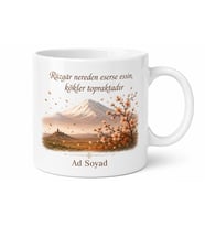Iğdır Doğu Rüzgarı Baskılı Kupa Bardak Özel Tasarım Hediye