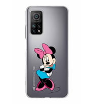 Xiaomi Mi 10 T Uyumlu Kapak Minnie Mouse Tasarımlı Şeffaf Silikon Kılıf