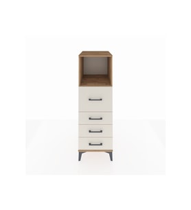 Kronos Dolap Tek Raflı 4 Çekmeceli 44x59x134 Çam-Aytaşı