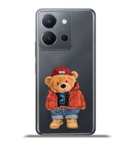 Vivo Y36 Kapak HD Renkli Dizayn Silikon Kılıf - Teddy Bear