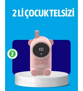 Usb Şarjlı Çocuk Telsizi – Renkli Ekran, Vox Modu, Kompakt Tasarım