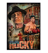 ekart Rocky Film Afişi Desenli Mdf Tablo 32cm X44cm