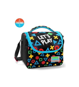 CORAL HIGH 37114 SİYAH LETS PLAY DESENLİ THERMO BESLENME ÇANTASI
