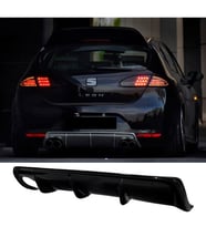 Seat Leon Mk2 Difüzör Parlak Siyah Plastik 2006 2007 2008 2009 Arka-difizör-bodykit-ek-karlık