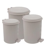Omnipazar ELF-N320 Nostalji 3 Boy Plastik Pedallı Çöp Kovası