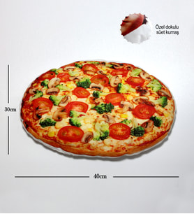 Pizza Yastık 3 Boyutlu
