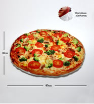 Pizza Yastık 3 Boyutlu