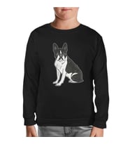 Hayvan - Köpek Terrier Siyah Çocuk Sweatshirt