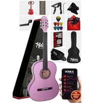 Midex CG-36PU Kaliteli 36 İnç 3/4 Junior Çocuk Gitarı 8-12 Yaş Arası (Çanta Askı Capo Nota Sticker Pena Metod