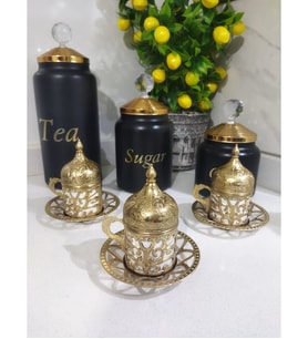 Gold 3 Adet Kahve Fincani Takimi Fincan Seti (Gold)