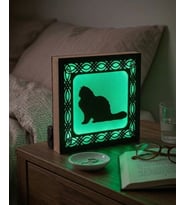 Dekoratif Kedi Silüetli LED Gece Lambası – Huzur Veren Işık