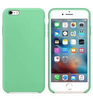 Apple iPhone 6 Plus Altı Açık Liquit Lansman Silikon Mint Yeşil