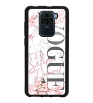 Xiaomi Redmi Note 9 Uyumlu Mermerli Sakura Vogue Tasarımlı Glossy Telefon Kılıfı