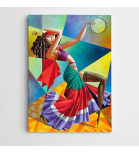 Dansçı Kubizm Modern Kanvas Tablo