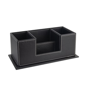 Masaüstü Deri Organizer Kalemlik 4 Gözlü Desktop Organizer Rainbow Vegan 10x12x25 cm.