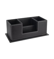Masaüstü Deri Organizer Kalemlik 4 Gözlü Desktop Organizer Rainbow Vegan 10x12x25 cm.