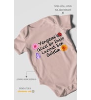 Yengeme güzel bir yazılı Kısa Kollu Bebek Body %100 Pamuk