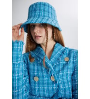 Markano Tweed Bucket Şapka Mavi