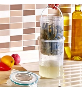 Zeytin Turşu Sebze Yıkama Kutusu Klipsli Kapaklı Saklama Kabı