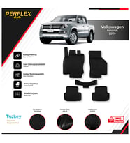 Volkswagen Amarok 2011+ 3D Havuzlu Paspas (Siyah - Beyaz)