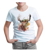 Geyik Forest Beyaz Çocuk Tshirt