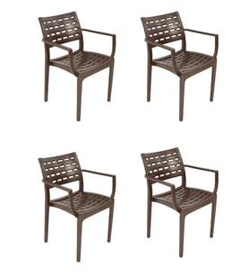 Mandella Cafe Koltuk (4 Adet) KAHVERENGİ