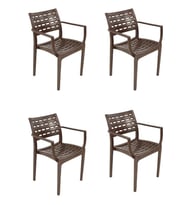 Mandella Cafe Koltuk (4 Adet) KAHVERENGİ