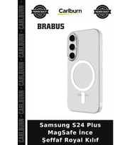 Samsung S24 Plus MagSafe İnce Şeffaf Royal Kılıf Cep Kılıfı Telefon Koruma