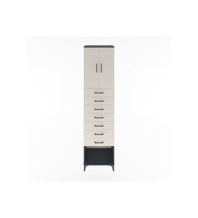 Hyperion Dolap 2 Raflı 7 Çekmeceli 2 Kapaklı 60x44x243 Antrasit-Aytaşı