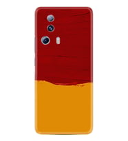 Xiaomi Mi 13 Lite Kılıf Silikon Desen Özel Seri Sarı Kırmızı Boya 1708
