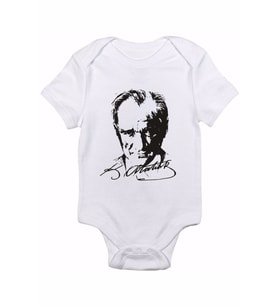 Atatürk Ve Imzası Baskılı Bebek Body