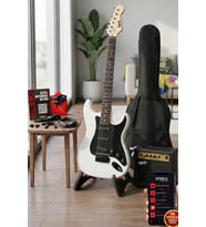Midex CEG-36WH 8-12 Yaş Çocuklar İçin Amfili Full 3/4 36 İnç Elektro Gitar Seti White