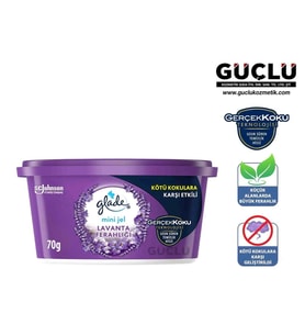 Glade Mini Jel Oda Kokusu, Lavanta Ferahlığı, 70 g