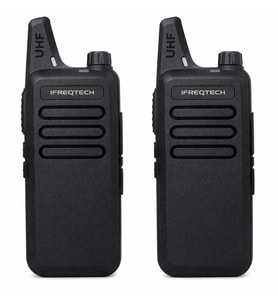 İFREQTECH AP-100 PMR El Telsizi Çiftli Set Lisanssız Kullanım Uzun Menzil Profesyonel Telsiz (2’li Paket Şarjlı + Klips Dahil)