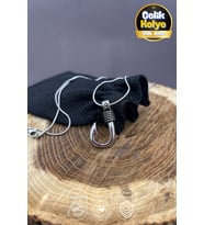 Kanca Olta Denizci Kolyesi Çelik Zincir Çelik Kolye Ucu Unisex Çelik Kolye
