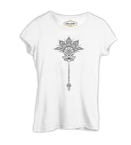 Tattoo - Flower Arrow Beyaz Kadın Tshirt