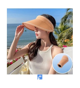 Uv Korumalı Katlanabilir Koruyucu Güneş Şapkası (Turuncu)