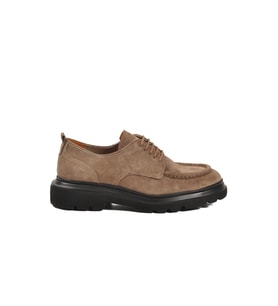 Free Foot Vizon Nubuk Hakiki Deri Erkek Casual Ayakkabı 54083 M (Koyu Vizon)