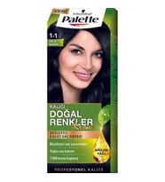 Palette Natural 1.1 Gece Mavisi - Mavi Siyah Kalıcı Saç Boyası