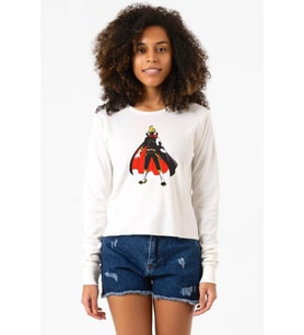 One Piece Anime Sanji Ekstra Uzunkol Sweatshirt Ekru