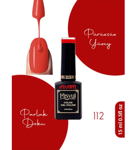 Adanil 15 ml Misyul Profesyonel Koyu Kırmızı Kalıcı Oje Mis-112