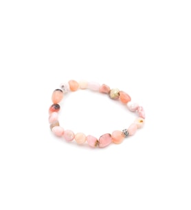 AMORF KESİM DOĞAL PEMBE OPAL TAŞI BİLEKLİK 1.KALİTE 002