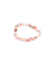AMORF KESİM DOĞAL PEMBE OPAL TAŞI BİLEKLİK 1.KALİTE 002