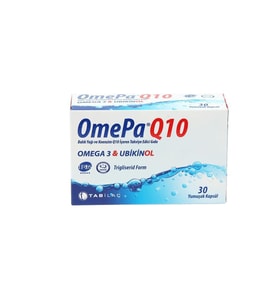 Omepa-Q10 Omega3 Ve Ubiquinol İçeren Takviye Edici Gıda 30 Yumuşak Kapsül