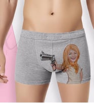 BK Gift Kişiye Özel Karikatürlü Eğlenceli Erkek Boxer Serisi - Model 16